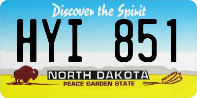 ND license plate HYI851