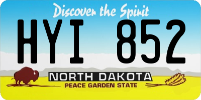 ND license plate HYI852