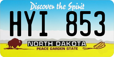 ND license plate HYI853