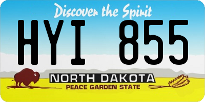 ND license plate HYI855