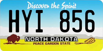 ND license plate HYI856