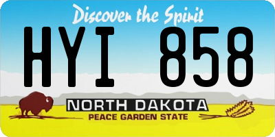 ND license plate HYI858