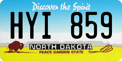 ND license plate HYI859