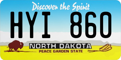 ND license plate HYI860
