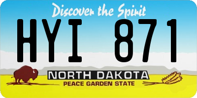 ND license plate HYI871