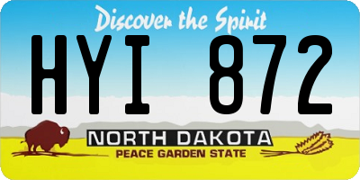 ND license plate HYI872