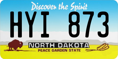ND license plate HYI873