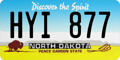 ND license plate HYI877