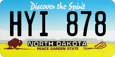 ND license plate HYI878