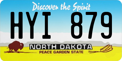 ND license plate HYI879