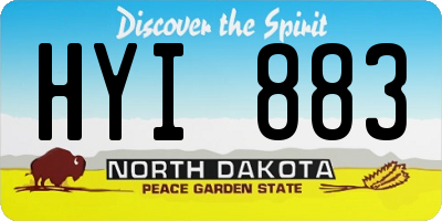 ND license plate HYI883