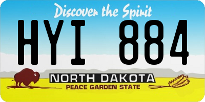 ND license plate HYI884