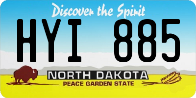 ND license plate HYI885