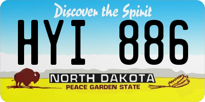 ND license plate HYI886