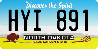 ND license plate HYI891