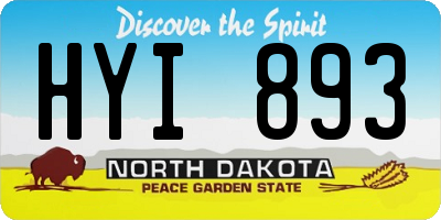 ND license plate HYI893