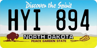 ND license plate HYI894