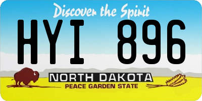 ND license plate HYI896