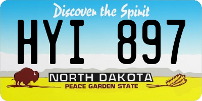 ND license plate HYI897