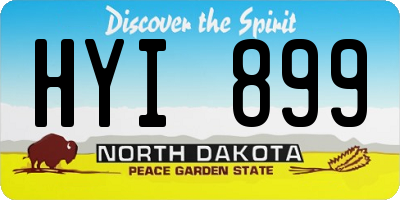 ND license plate HYI899