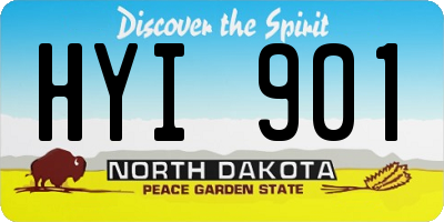 ND license plate HYI901