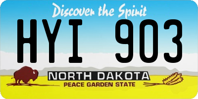 ND license plate HYI903