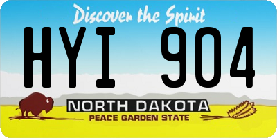 ND license plate HYI904
