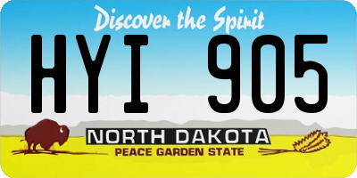 ND license plate HYI905