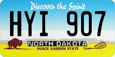 ND license plate HYI907
