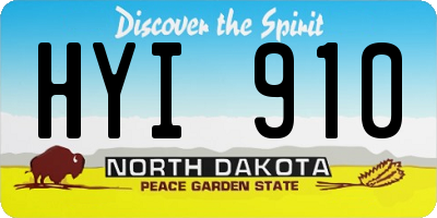 ND license plate HYI910