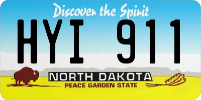 ND license plate HYI911