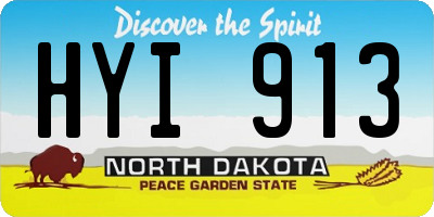 ND license plate HYI913