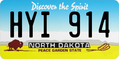 ND license plate HYI914