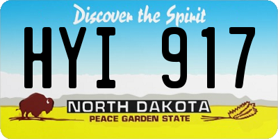 ND license plate HYI917