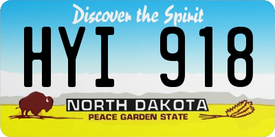 ND license plate HYI918