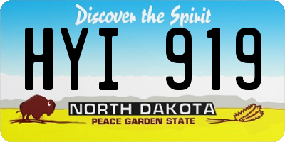 ND license plate HYI919