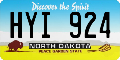 ND license plate HYI924