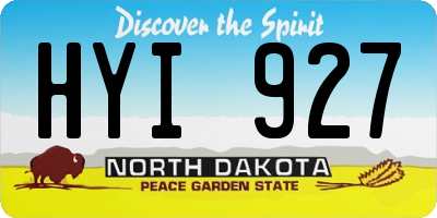 ND license plate HYI927