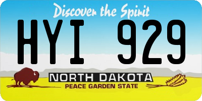ND license plate HYI929