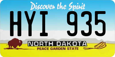 ND license plate HYI935