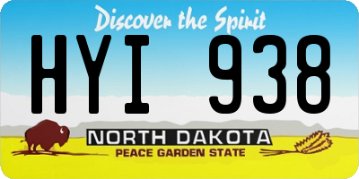 ND license plate HYI938