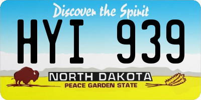 ND license plate HYI939