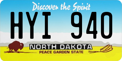 ND license plate HYI940
