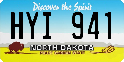 ND license plate HYI941