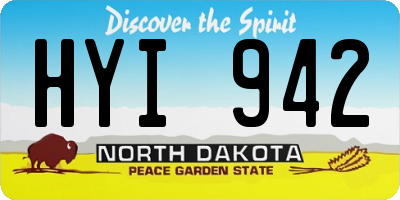 ND license plate HYI942