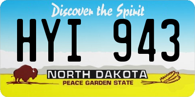 ND license plate HYI943