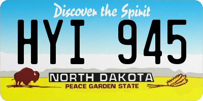 ND license plate HYI945