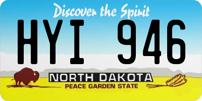 ND license plate HYI946
