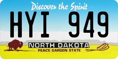 ND license plate HYI949