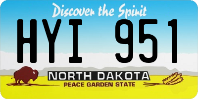 ND license plate HYI951